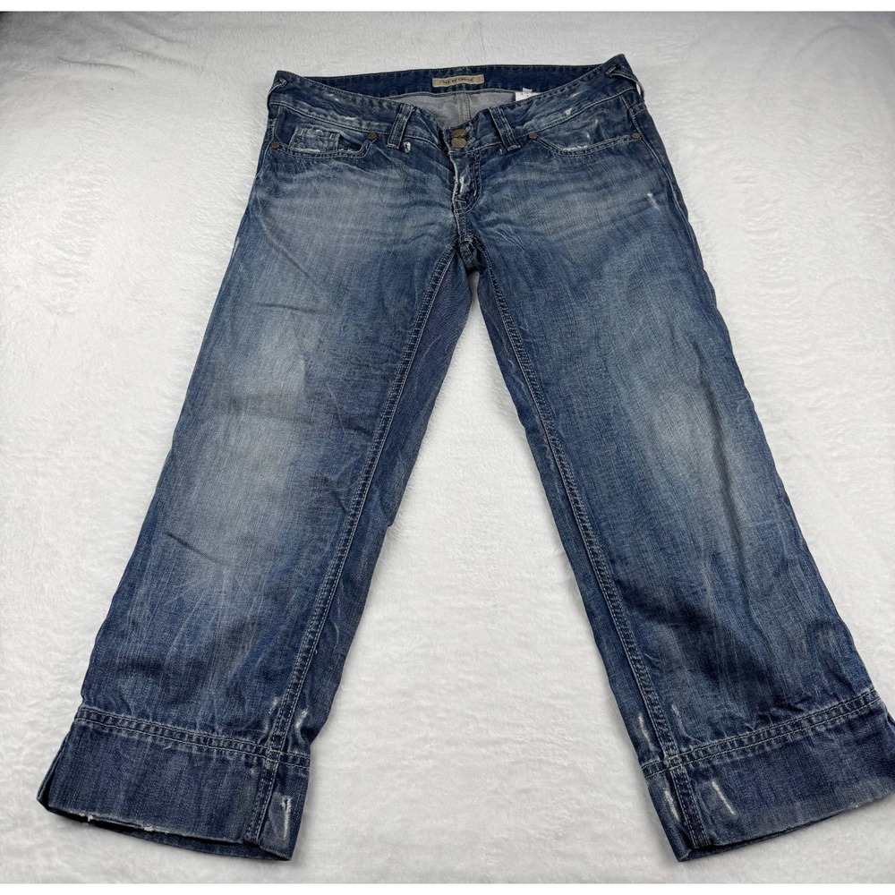 See By Chloé Capri Jeans Women's 29 Blue Denim Button-Fly Straight Leg 5-Pockets